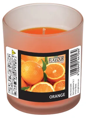 Produktbild von Gala Flavour by GALA Duftkerze im Glas Ø 70 mm, 77 mm orange - Orange Indro 96883 Design-Kerzen Wachskerzen