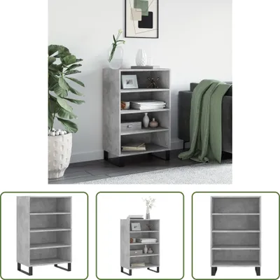 Produktbild von The Living Store Highboard Betongrau 57x35x90 cm Holzwerkstoff