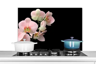 Obrázok produktu pre MuchoWow® Splashback Kuchyňa - Kuchynský backsplash - Ochrana steny pre sporák a drez Orchidea - Kvety - Ružová - Zátišie - Flóra 90x60cm Alu-Dibond