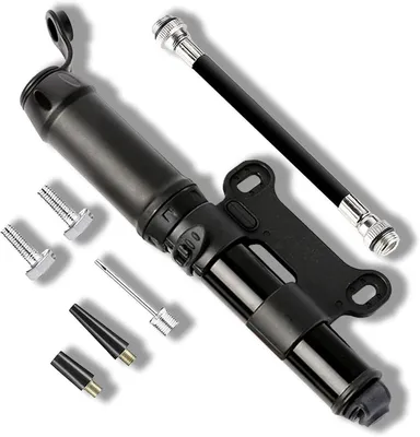 Zdjęcie produktu dla Mini pompka 140 PSI - z adapterami do zaworów Presta i Schrader - z uchwytem