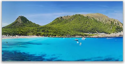 Produktbild von Acrylglasbilder 120x60 Wandbild Druck Gebirge Meer Landschaft