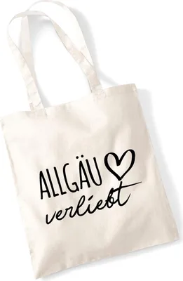 Produktbild von Huuraa Jutebeutel Allgäu verliebt 10 Liter Natural Baumwolle Tasche Geschenkidee