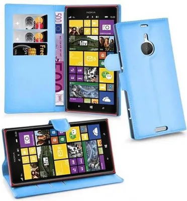 Produktbild von Cadorabo Hülle für Nokia Lumia 1520 Schutz Hülle in Blau Handyhülle Etui Case Cover Magnetverschluss