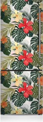 Produktbild von Kühlschrank Aufkleber Kühlschrankmagnete Dekoration Kühlschrankfolie 60x180 cm - Hawaiianische Insel.