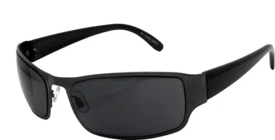 Produktbild von Coole schmale Sonnenbrille Herren Schwarz Matt Wrap Around Biker Security Brille Sportliche Raverbrille Oval Brillenbeut