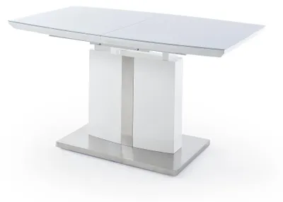 Produktbild von NAJUMA Esstisch Säulentisch Tisch 140 (180) cm hochglanz weiss