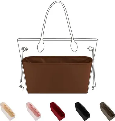 Zdjęcie produktu dla Organizer do torebki Neverfull, przegródka wewnętrzna z kieszonką, organizer do torebki z kieszonką (złoty, średni)