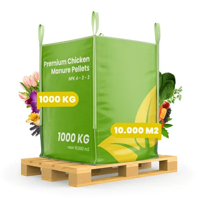 Zdjęcie produktu dla Granulki z Obornika Kurczęcego (Duża torba = 1000 kg – na 10000 m2) - Organifer