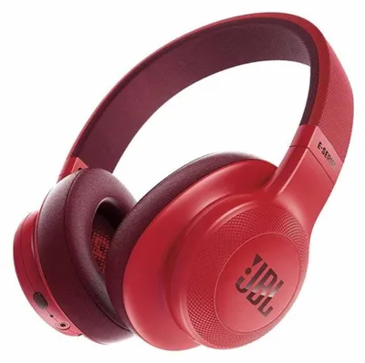 Zdjęcie produktu dla Słuchawki JBL E55BT, czerwone, bezprzewodowe, Bluetooth, do słuchania muzyki, rozmów, gier, komputera
