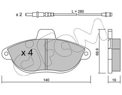 Produktbild von CIFAM Bremsbeläge Satz Vorne Bremsklötze für FIAT Scudo Kastenwagen (220) 822-105-0