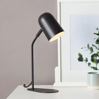 Produktbild von Schreibtischlampe, schwenkbar, 38x10x22cm, E14, max. 25W, Metall