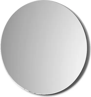 A round mirror on a white background.