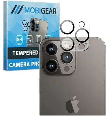Produktbild von Mobigear iPhone 16 Pro Schutzglas, gehärtetes Glas, Kameraschutz – kompatibel mit Hüllen