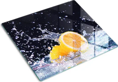 Obrázok produktu pre Sklenená ochranná doska – Kryt varnej dosky – Kryt na indukčnú dosku – 60x52 cm – Rýchle čistenie – Tvrdené sklo – Citrónová voda