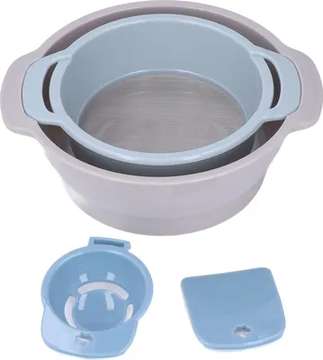 Image de 4Pcs Pollen Sieve Set Stackable Design Save Space Lightweight Trimming Tray with Mesh for Kitchen Baking (Jeu de tamis à pollen empilable pour économiser de l'espace) pour la cuisine et la pâtisserie