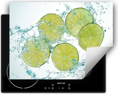 Produktbild von DarHaus Herdabdeckplatte 70x52 cm Anti Rutsch Matte Aufrollbar, Wasser - Limette