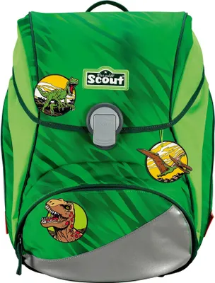 Produktbild von Scout Schulranzen Alpha Set 4-teilig Dino Rex grün