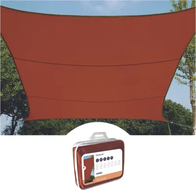 Produktbild von Perel Rechteckiges Sonnensegel 2 x 3 m für Garten und Terrasse, wasserabweisendes atmungsaktives