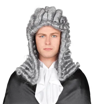 Produktbild von Boland Perücke Richter grau lang Locken Männer Kostüm Party