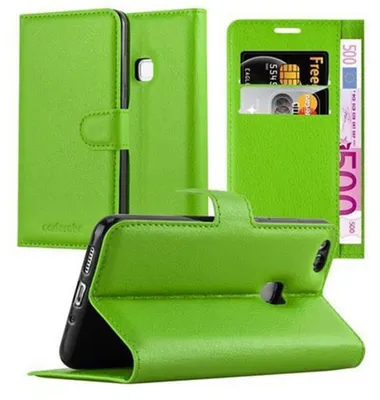 Obrázek produktu pro Cadorabo Case for Huawei P10 LITE Protective Case in Green Pouzdro na mobilní telefon s magnetickým zavíráním