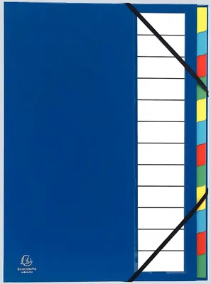 Produktbild von Exacompta 55342E, Blau, A4, 600 Blätter, 225 g/m², Gummiband, 235 mm