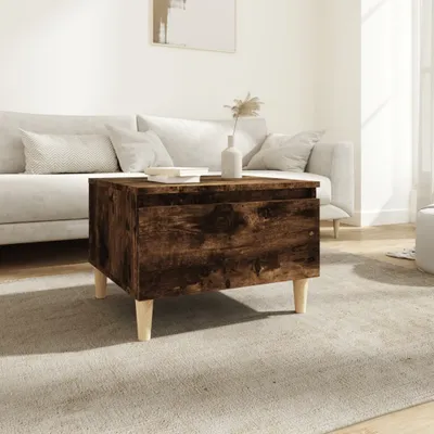 Image de The Living Store Table d'appoint chêne fumé 50x46x35 cm bois composite