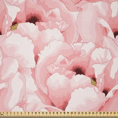 Produktbild von ABAKUHAUS Aquarell Microfaser Stoff als Meterware , Weinlese-Hand gezeichnete nette Blumen-blühende Natur-Frühlings-Jahreszeit-Inspirationen, 2 M (230 x 200 cm), Hellrosa