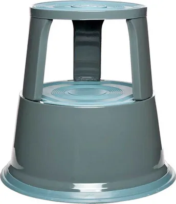 Produktbild von Rollhocker aus Stahlblech, 3 Lenkrollen, Höhe 430 mm, Tragkraft 150 kg, lichtgrau