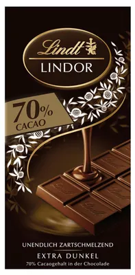 Produktbild von Lindt Lindor 70% Cacao Feinherb Tafel 100g