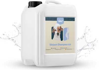 Produktbild von nimo® Welpen Shampoo sensitiv | ohne Duftstoffe & pH-Neutral mit Kollagen | für alle Hunderassen und sensible, allergische Welpen | für bessere Kämmbarkeit & glänzendes Fell, 100% tierleidfrei