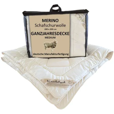 Produktbild von Merino Schafschurwolle Ganzjahresdecke Kuschelzeit in 200x200 cm 41513