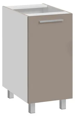 Image de Meuble bas de cuisine "Salma" - Taupe/Blanc - L 40 x H 81 cm