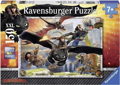 Zdjęcie produktu dla Ravensburger Puzzle Xxl 150 Elementów Jak Wytresować Smoka - Wielkoformatowe Puzzle Dla Dzieci