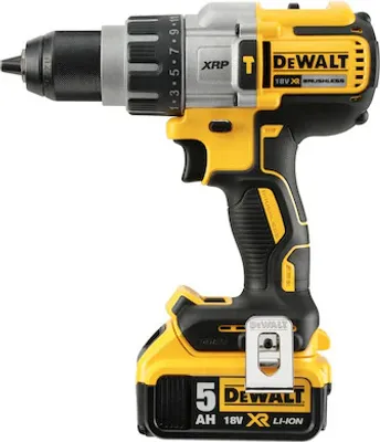 Immagine prodotto di Trapano avvitatore a batteria DeWalt DCD791P2-QW da 18 V senza spazzole – 2 batterie da 5 Ah, caricabatterie e valigetta TSTAK
