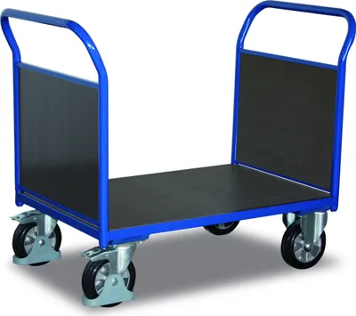 Produktbild von Variofit Doppel-Stirnwandwagen mit Siebdruckplatte in 4 Größen, Ladefläche:1995x800 mm