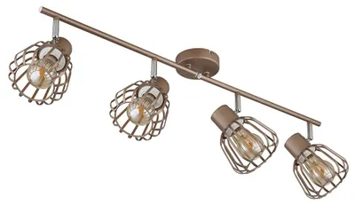 Produktbild von Deckenleuchte OLIN, 4-Flammig, Braun, Spots, L 80 cm, Metall