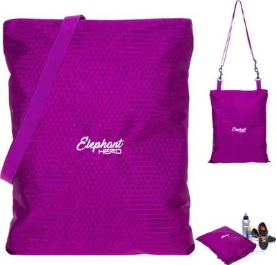 Produktbild von Turnbeutel Sportbeutel Kinder Jungen Mädchen Elephant Hero Signature Attach Bag Gym Turnen Schule Kleiderbeutel Schultergurt gymbag 12997 Wild Berry (Lila Violett)