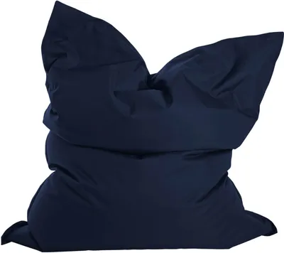 Produktbild von mokebo Sitzsack Outdoor XXL für Kinder & Erwachsene 'Der Große', Bean Bag, Sitzkissen, Liegekissen oder Riesen-Sitzsack mit Füllung, Bodenkissen groß für Balkon & Terasse, 130x170cm, Jeansblau