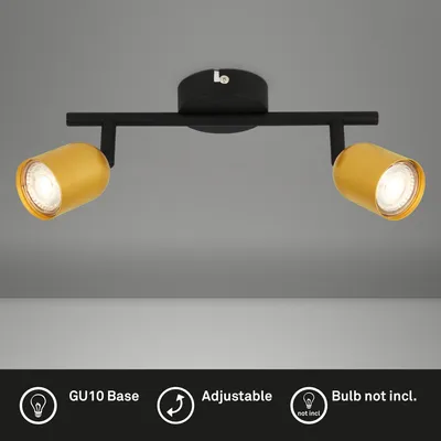 Produktbild von Spotleuchte Deckenleuchte Deckenstrahler Wandleuchte Schwenkbar Schwarz-Gold