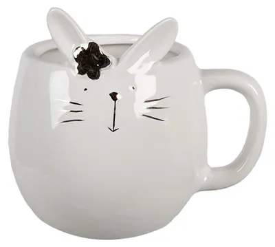 Obrázek produktu pro Clayre & Eef Hrnek Rabbit 350 ml Bílý porcelán