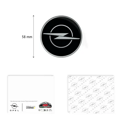Image de Autocollant 3D Opel Logo, noir, 58 mm