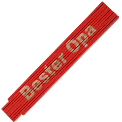 Produktbild von Zollstock Meterstab Bester Opa,Rot