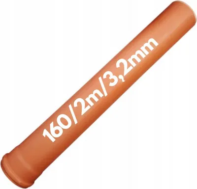 Obrázek produktu pro InstalPlast PVC kanalizační potrubí fi 160 2m 3,2 mm vnější SN2