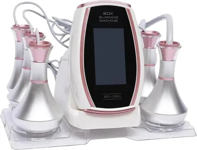 Image de Appareil de massage raffermissant pour la peau - Appareil à radiofréquence - 5 en 1, 80 kHz, vide multipolaire, pour les bras/jambes, prise UE - Blanc