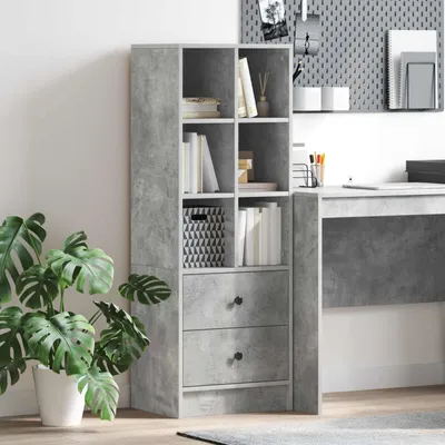 Produktbild von vidaXL Highboard mit Schubladen Beton Grau 45,5 x 34 x 127 cm