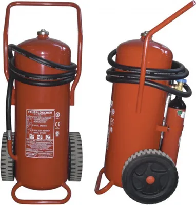 Produktbild von 50kg Pulver Auflade-Feuerlöscher, fahrbar
