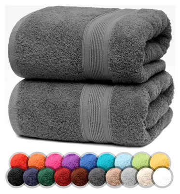 Produktbild von 2er Set DUSCHTÜCHER in 70x140cm Farbe: Anthrazit grau