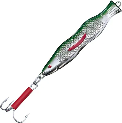 Produktbild von Solvkroken Solvpilk grün/silberfarben - Pilker, Gewicht / Länge / Hakengröße:250g - 13.7cm - Gr. 6/0