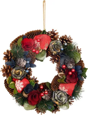Produktbild von Kranz MagicHome Weihnachten, rot, 30 cm