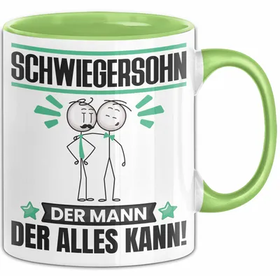 Produktbild von Schwiegersohn Tasse Geschenk für Schwiegersohn Der Mann Der Alles Kann Geschenkidee zum Geburtstag (Grün)